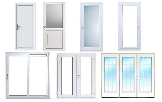 Some of the door styles available: Patio Doors, French Doors, Sliding Doors, Bi-fold Doors, Solid and glass panelled Doors  - G's Garden Rooms, Dublin, Kildare, Wicklow, Carlow, Laois, Offaly, Ireland